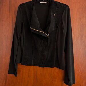 Calvin Klein suede moto jacket